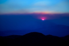 Smoke & Sun Over Sierra Crest